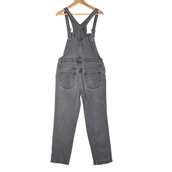 Free People The Boyfriend Denim Overalls Straight Leg Revolve, Dark Gray | 27 - Picture 2 of 9